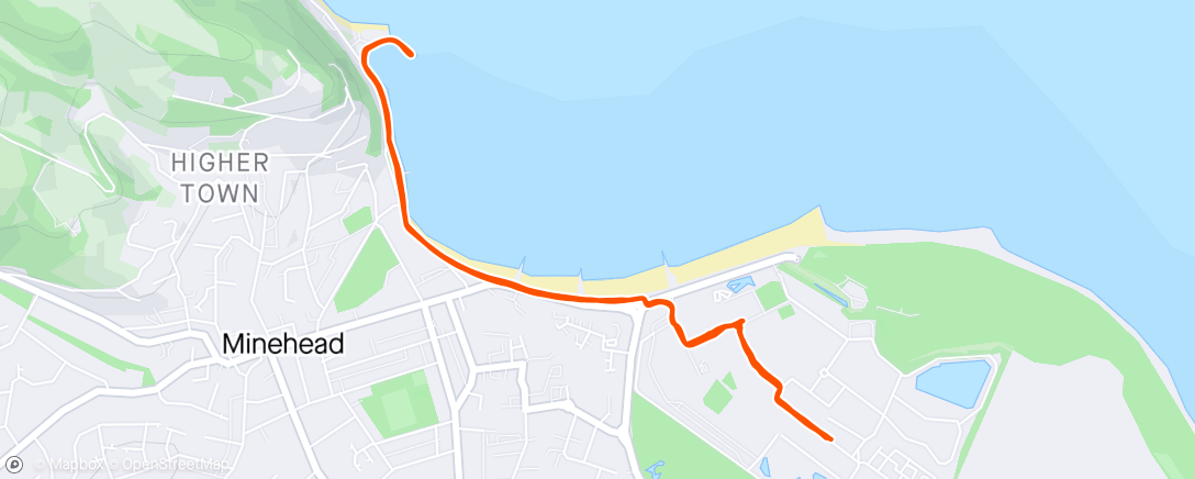 Map of the activity, Early morning stretch and jog