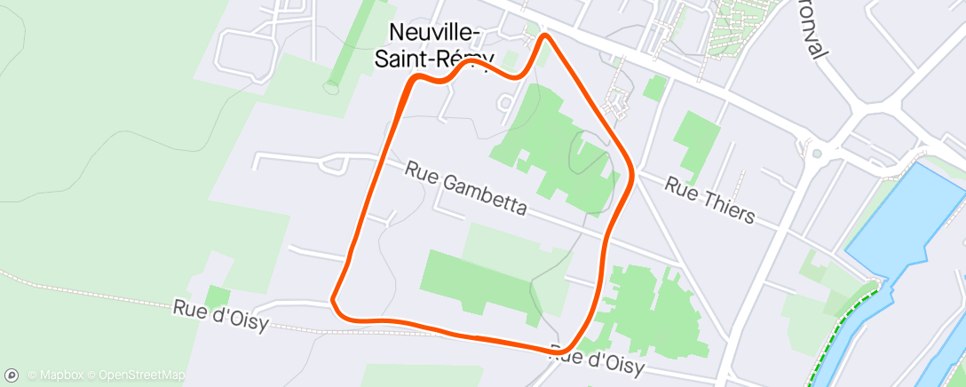 Kaart van de activiteit “Échauffement course Mlle (neuville saint Rémy)”