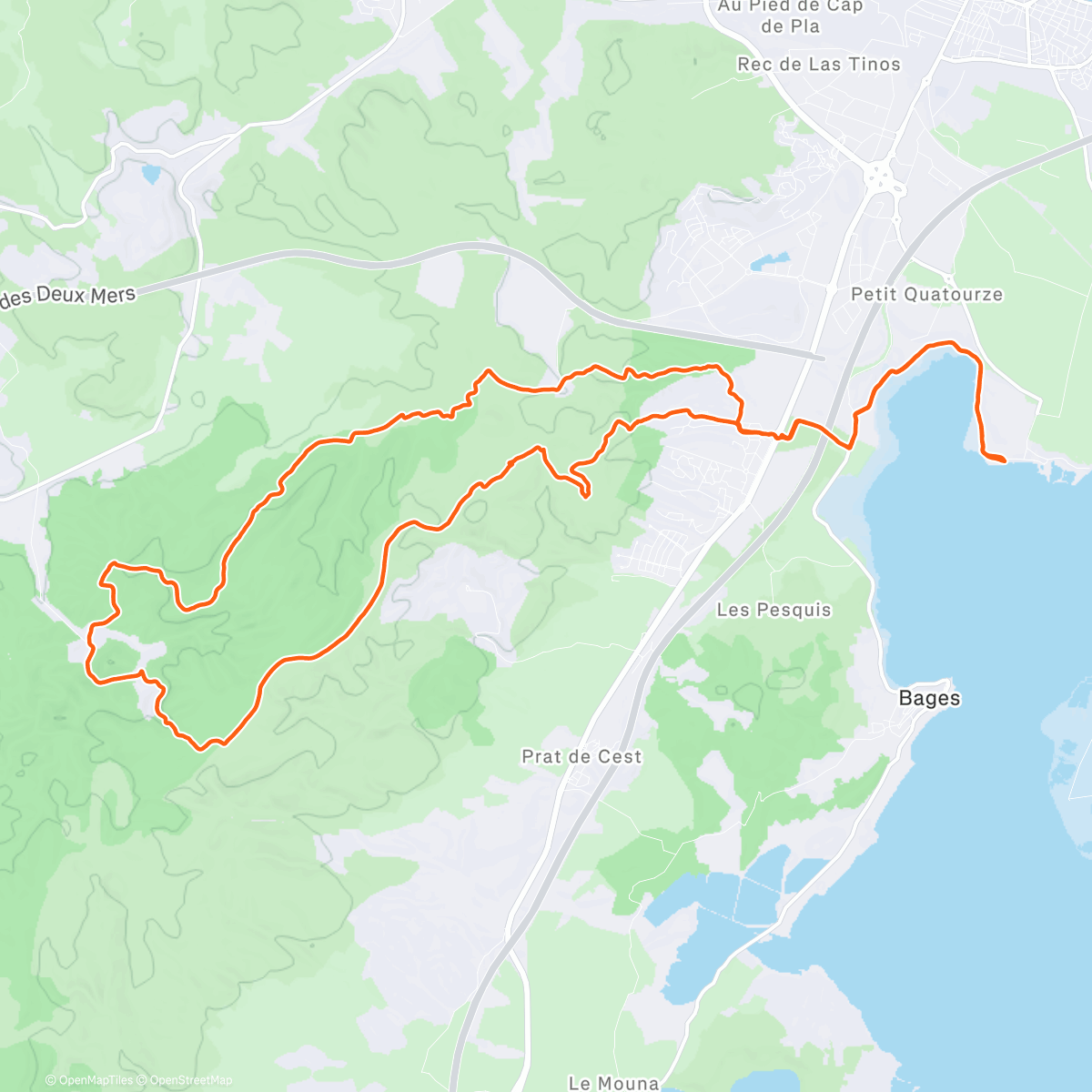 Map of the activity, Sortie longue decrassage