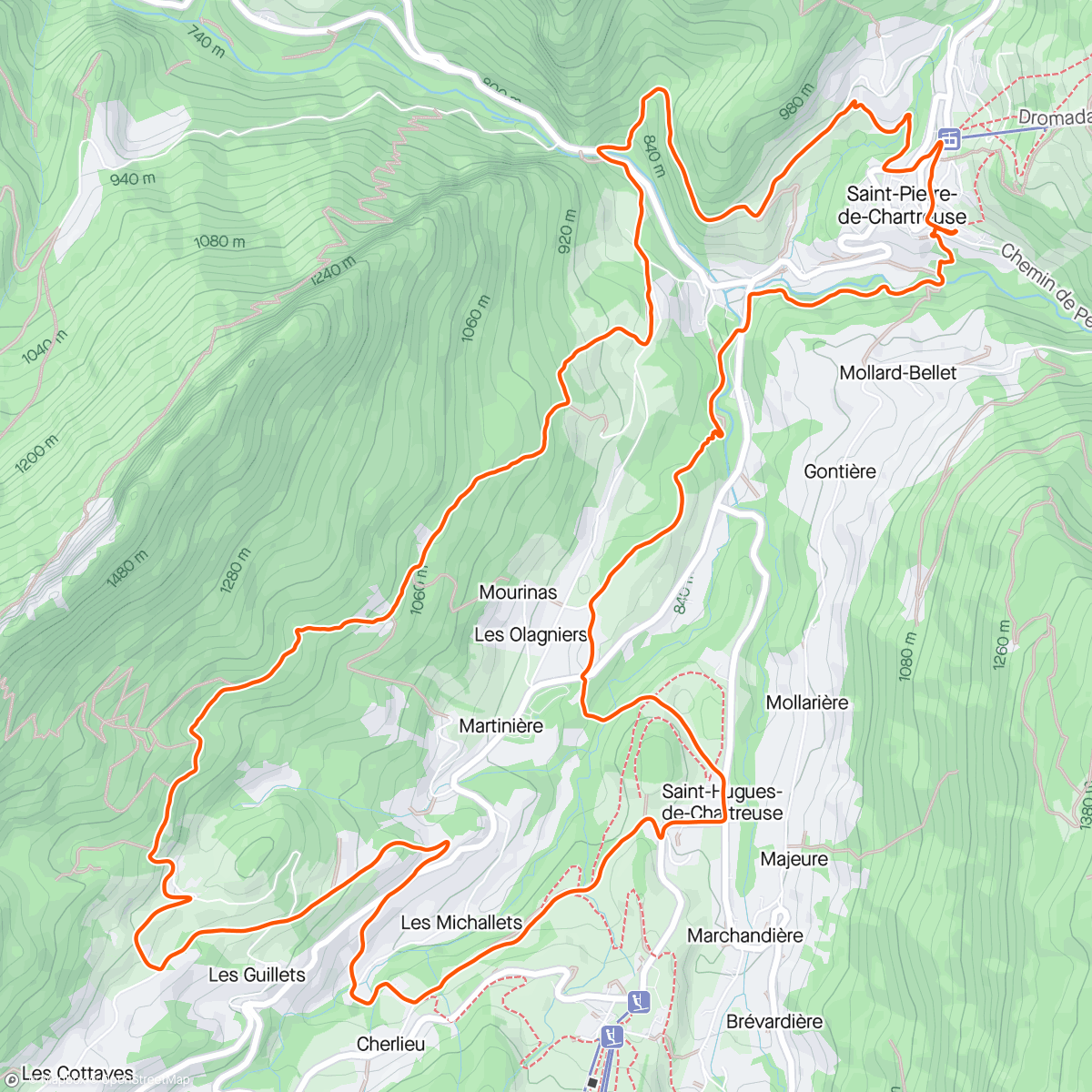Mapa da atividade, Festi'Trail
