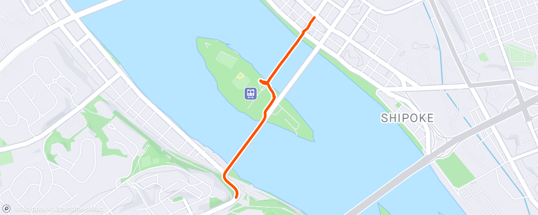 Map of the activity, Walk back to car