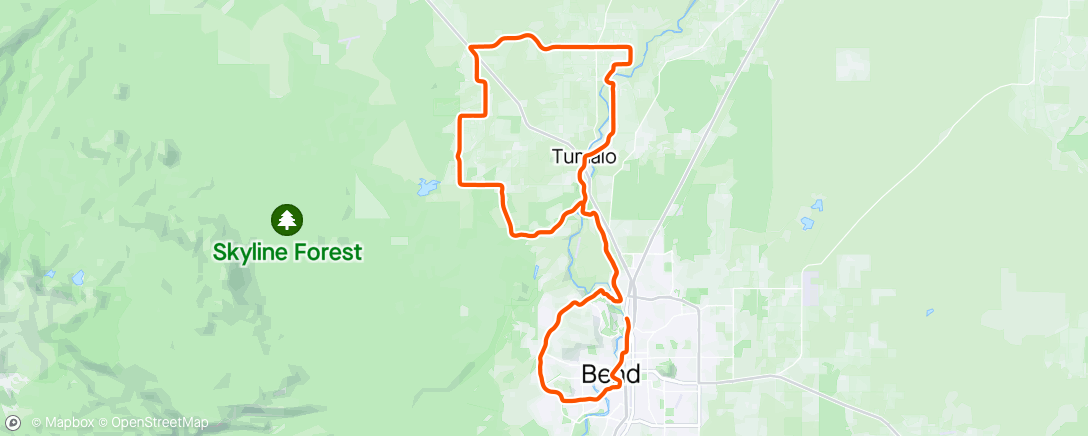 Map of the activity, 1st group ride of the year