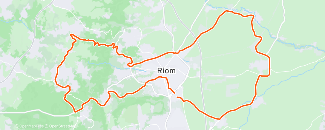 Map of the activity, Sortie vélo le matin