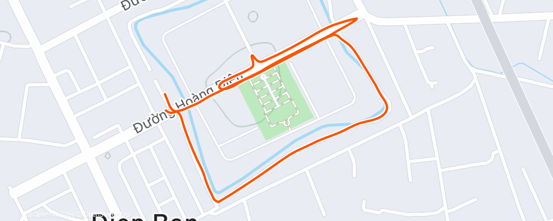 Map of the activity, Afternoon Run