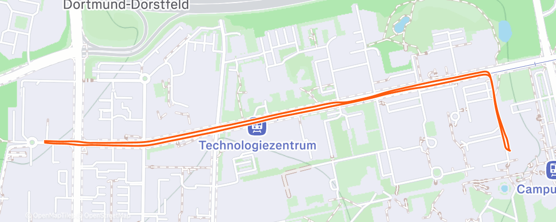 Map of the activity, bike2mensa