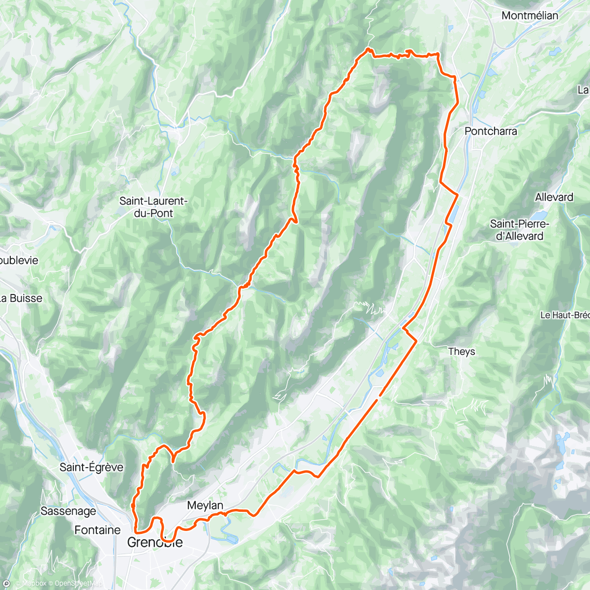 Mapa da atividade, Porte-Cucheron-Granier🔥