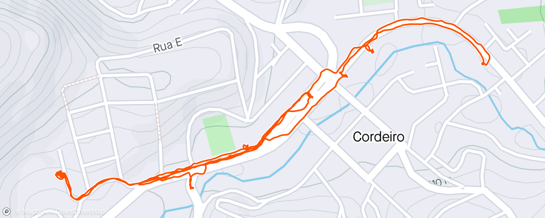 Map of the activity, Andando em Cordeiro