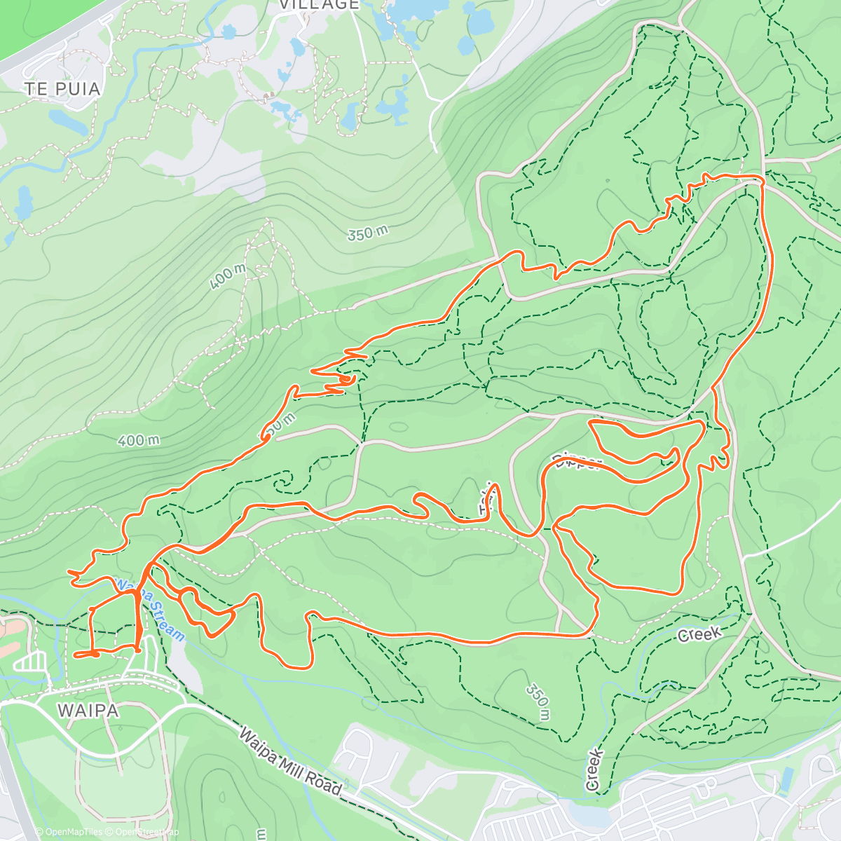Map of the activity, Afternoon Mountain Bike Ride