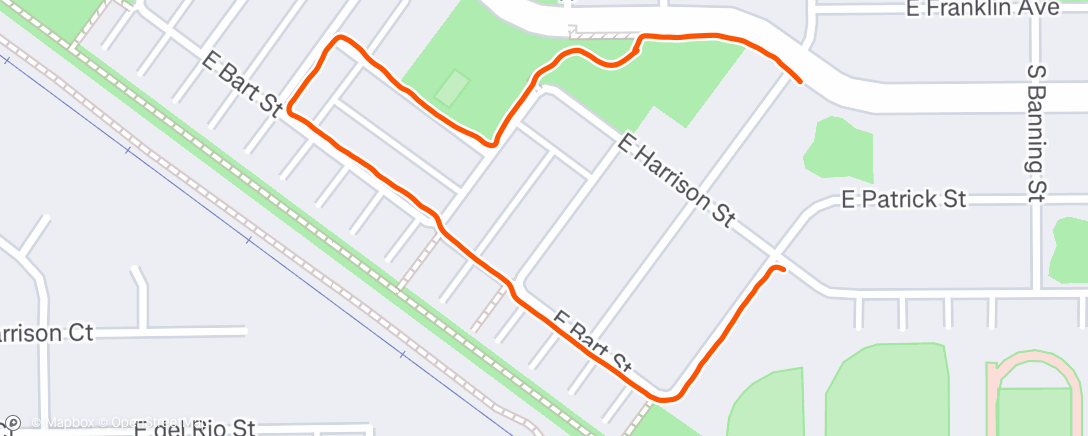 Map of the activity, Afternoon Walk