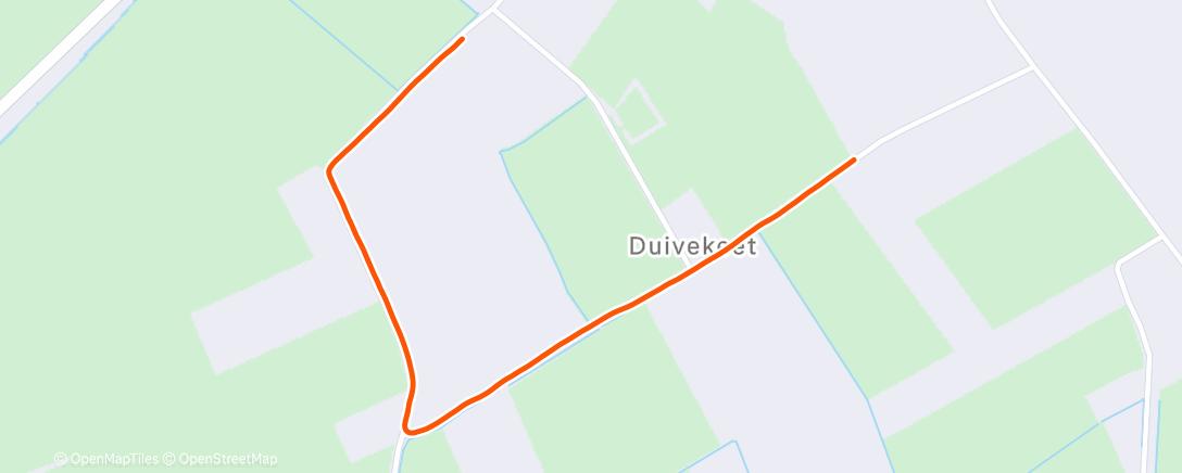 Map of the activity, Afternoon Run