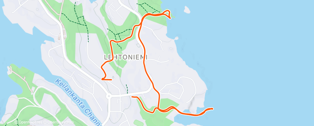 Map of the activity, Tuesday Activity