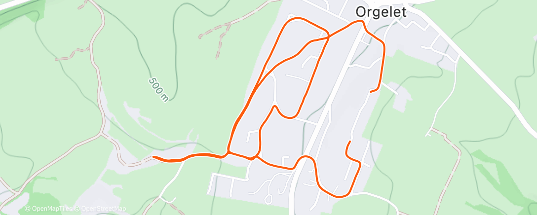 Map of the activity, Trail dans l'après-midi