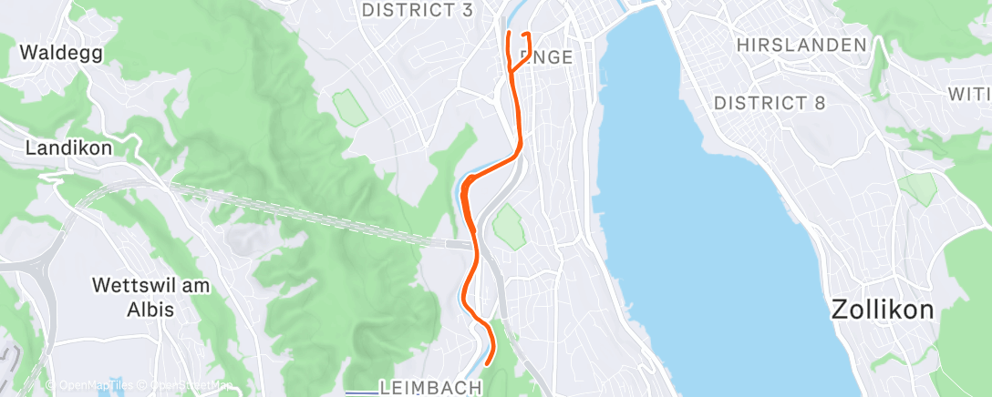 Map of the activity, Zurich easy