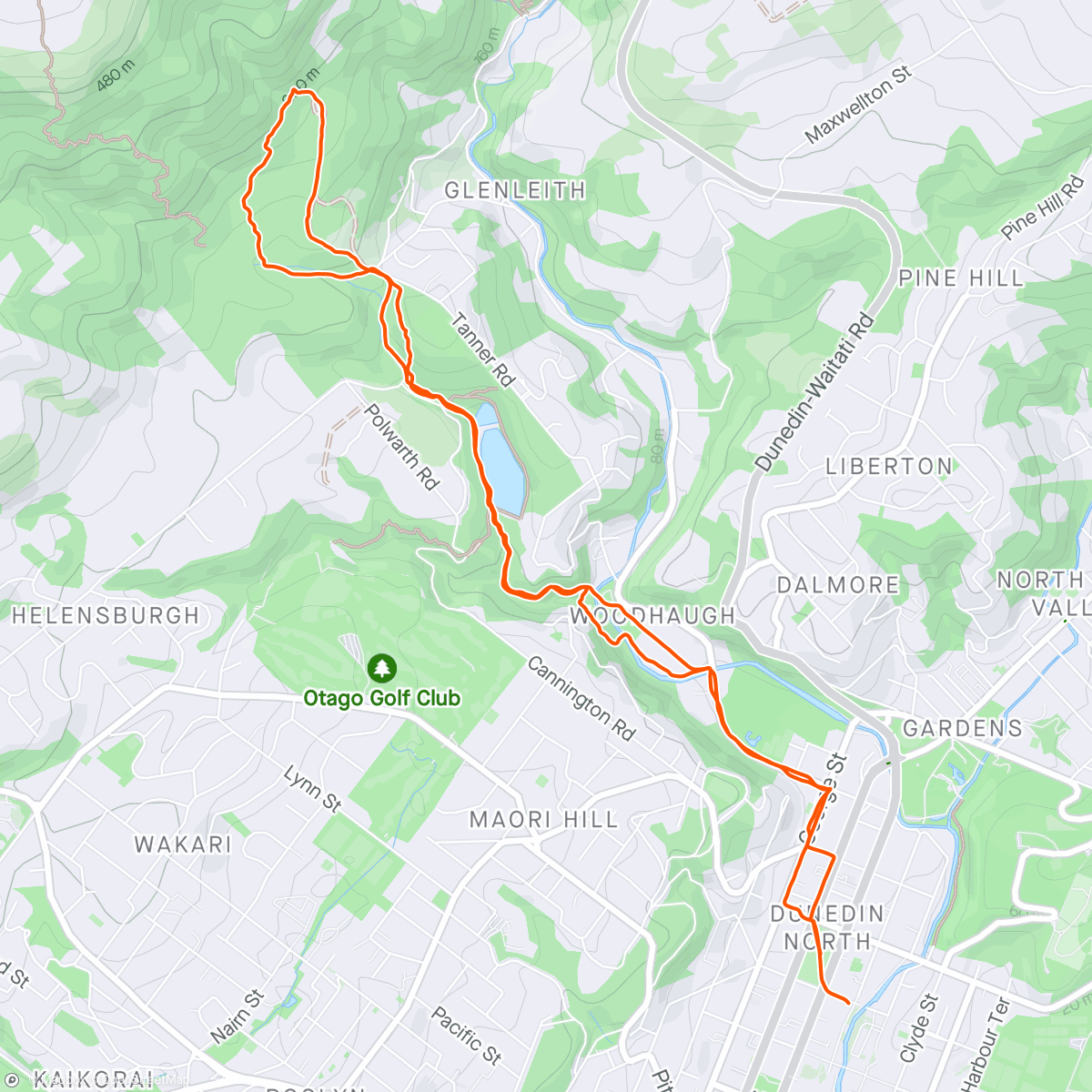 Map of the activity, Outc trail runners