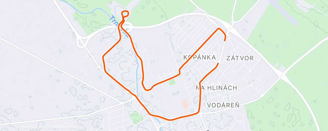 Map of the activity, Morning Run