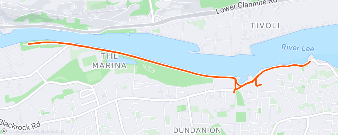 Map of the activity, Evening Run
