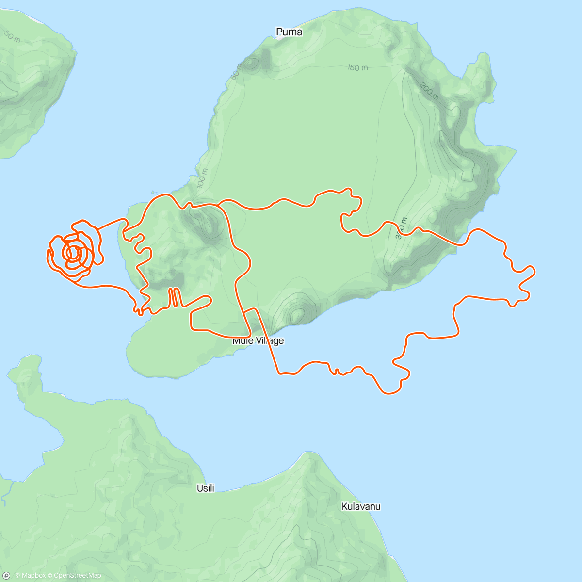 Mappa dell'attività Zwift - 120min free ride in Watopia