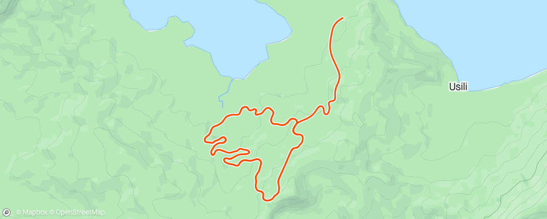 Карта физической активности (Zwift - Race: Club Ladder 2927 (E) on Handful Of Gravel in Watopia)