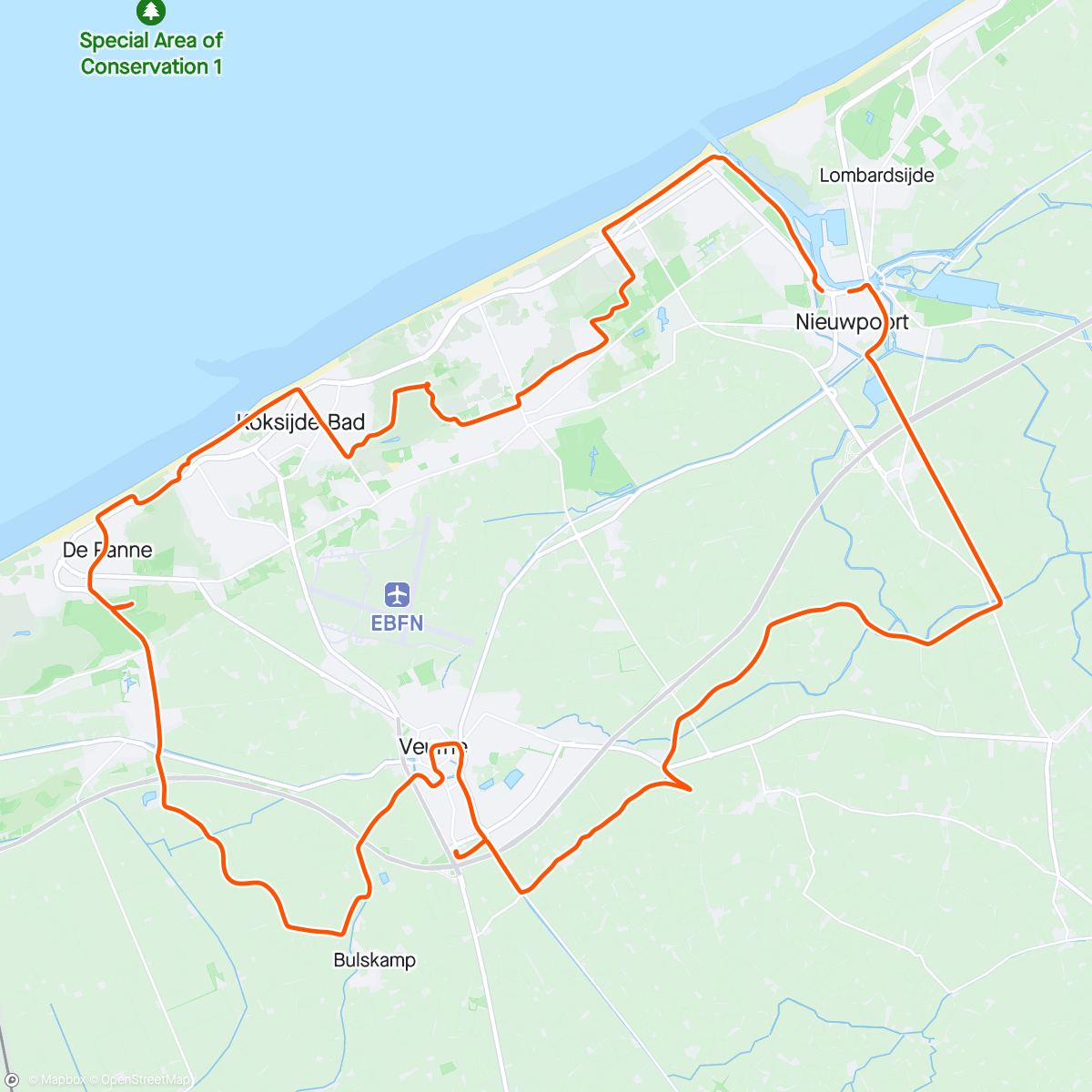 「Morning E-Bike Ride」活動的地圖