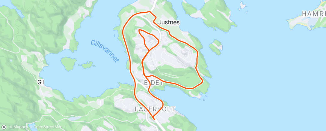 Map of the activity, Morning joggevogn☀️