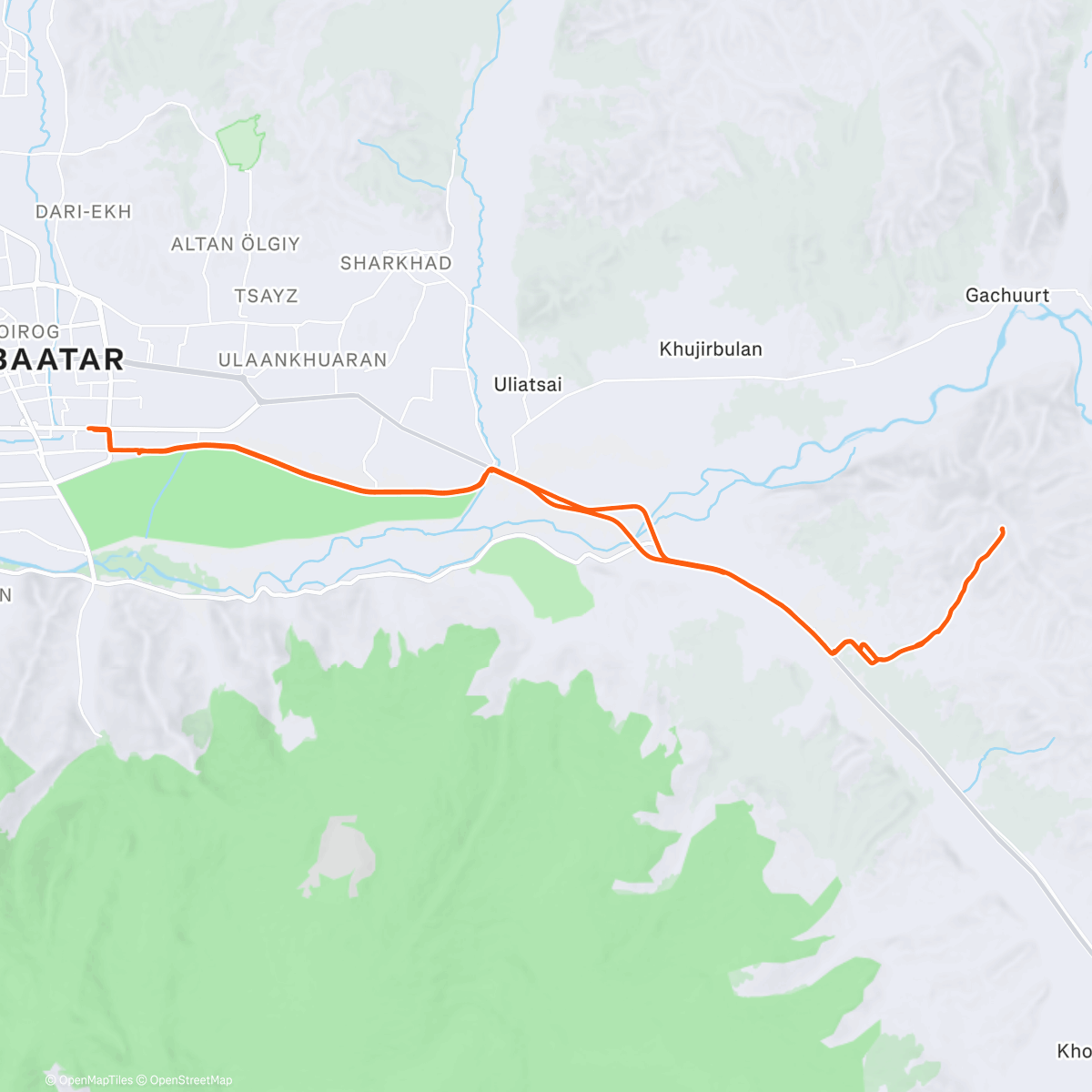 Map of the activity, 26/01