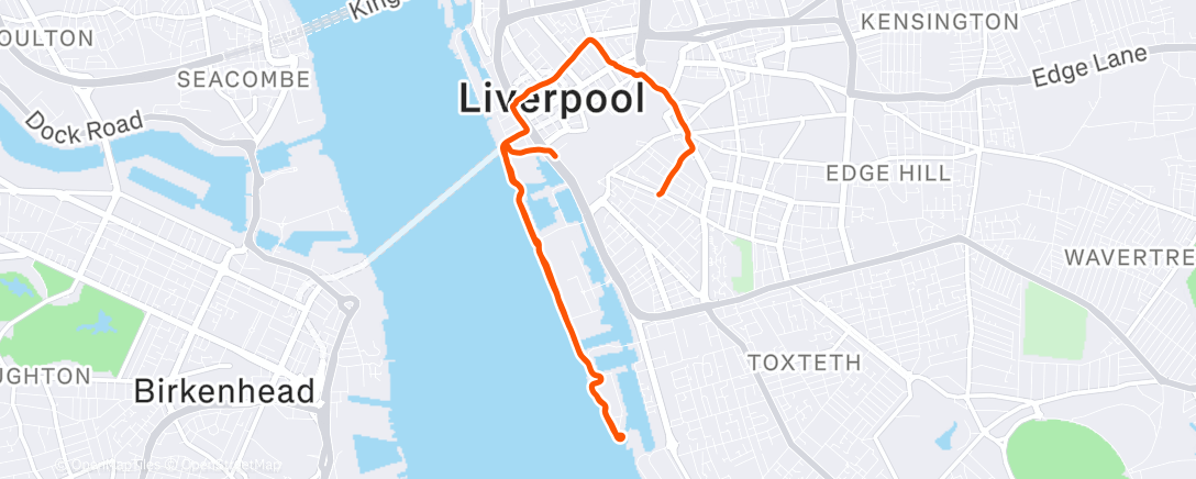 Map of the activity, Evening Run