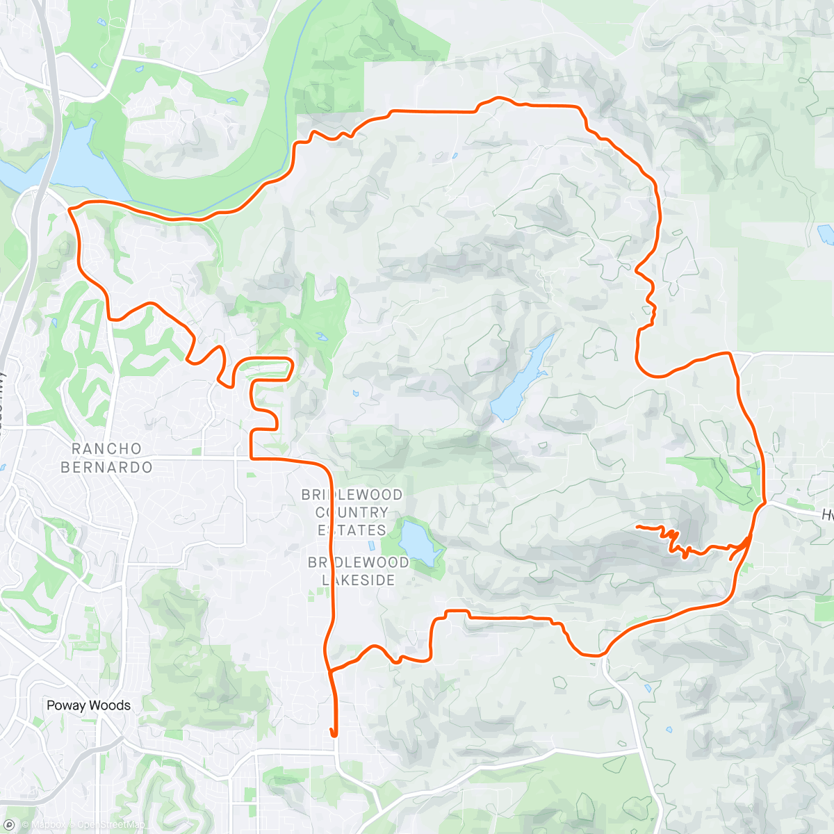 Map of the activity, Road bike out of commission-gravel bike with 50mm tires tough ride.