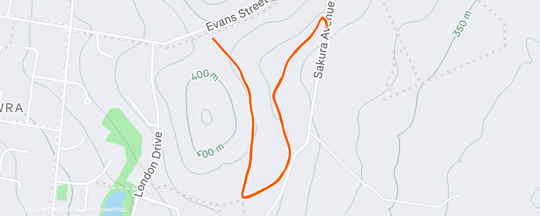 Map of the activity, Morning Run