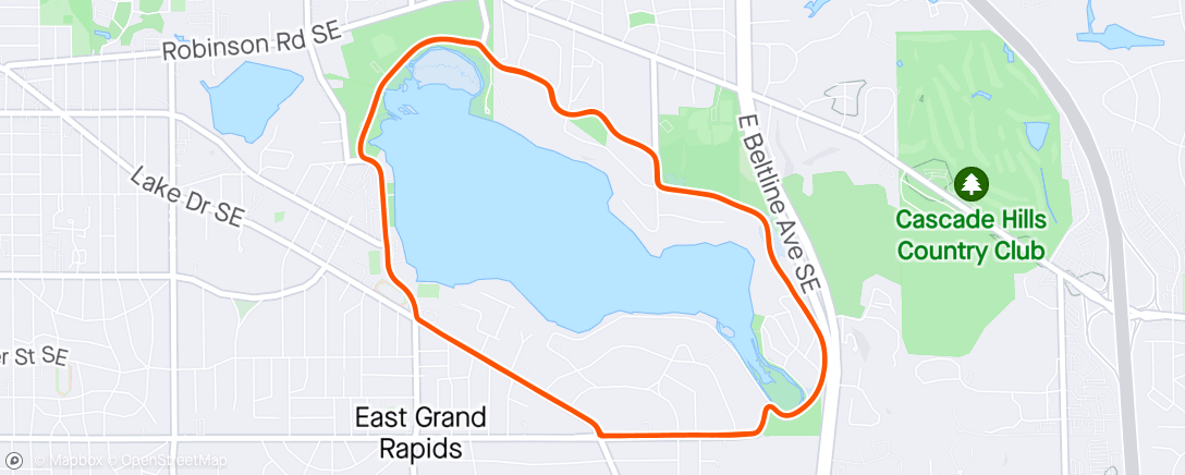 Map of the activity, Two laps for me