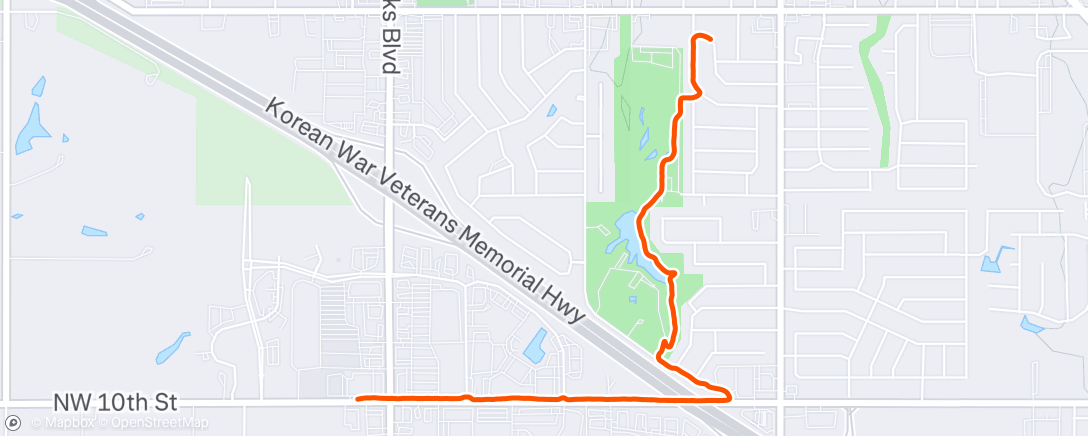 Map of the activity, Morning Run