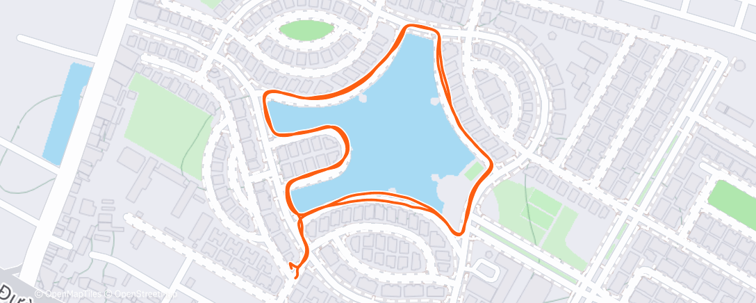 Map of the activity, Afternoon Run