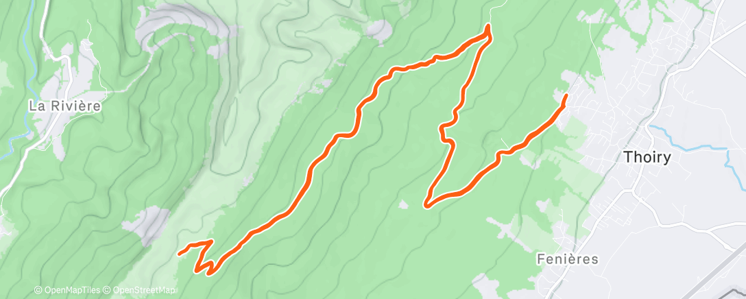 Map of the activity, Jura long run ⛰️🏃🏽‍♂️
