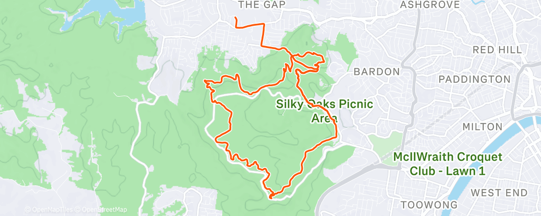 Map of the activity, Morning Trail Run