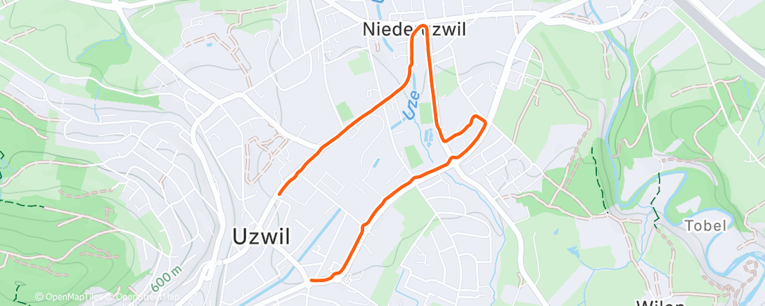 Map of the activity, Abendlauf