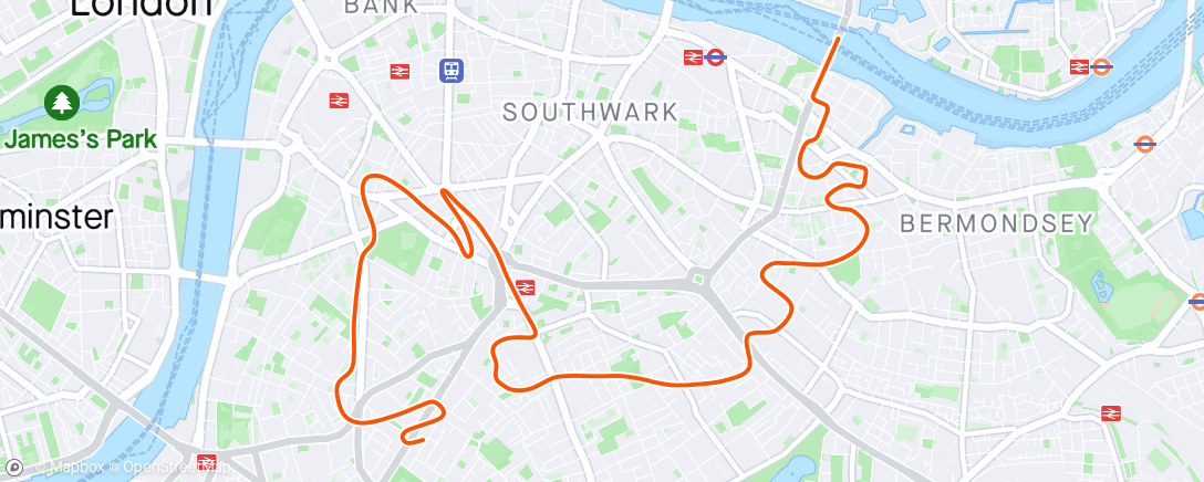 Map of the activity, Zwift - Alpha in London