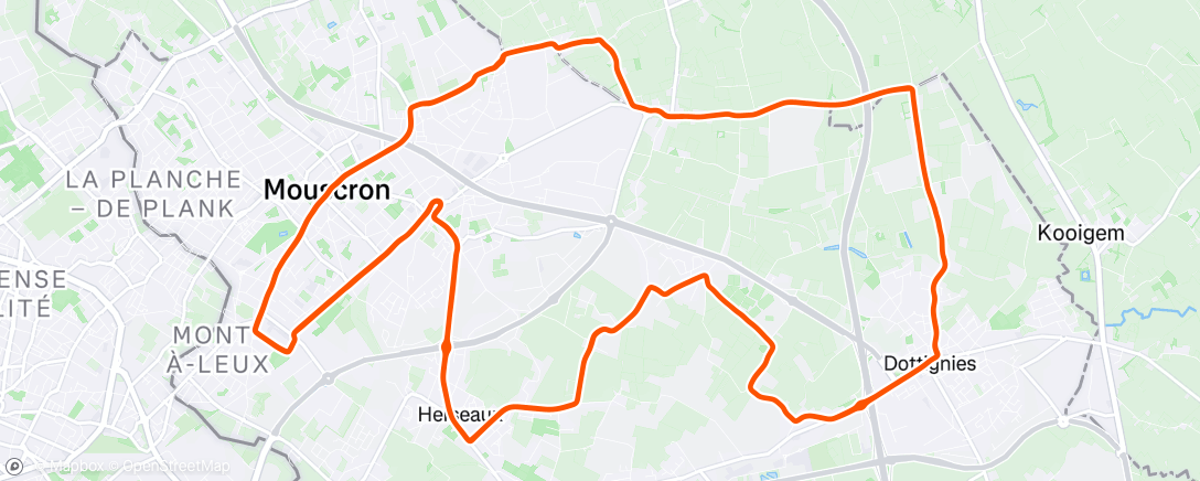 Map of the activity, Mouscron