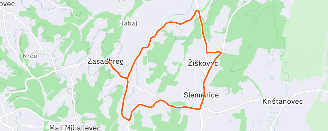 Map of the activity, Morning Run