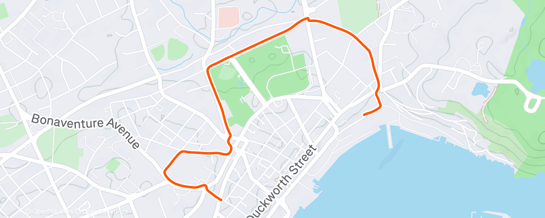 Map of the activity, Afternoon Walk