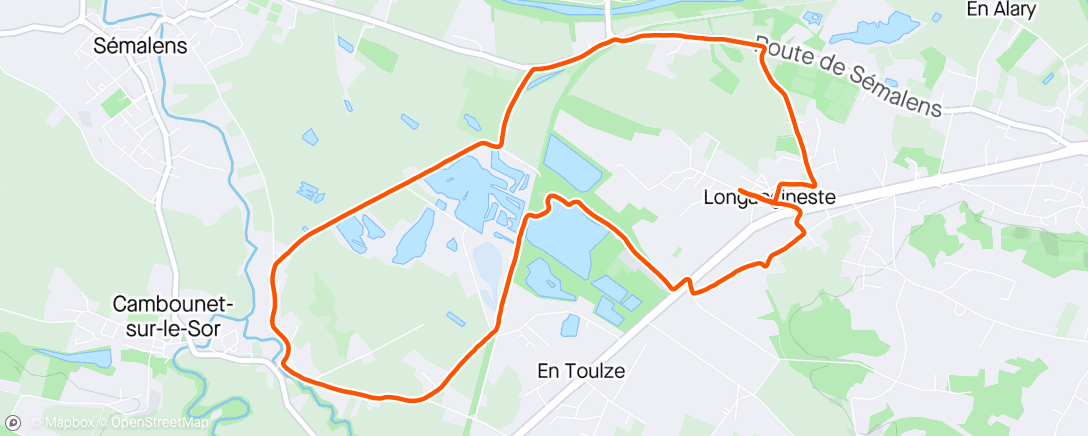 Map of the activity, Course à pied le matin