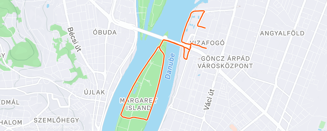 Map of the activity, Morning Run