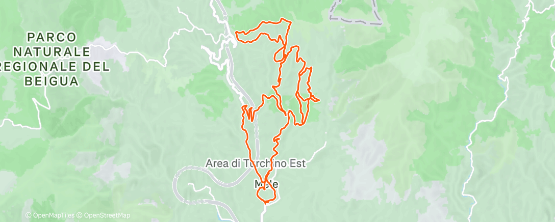 Map of the activity, Ciclismo