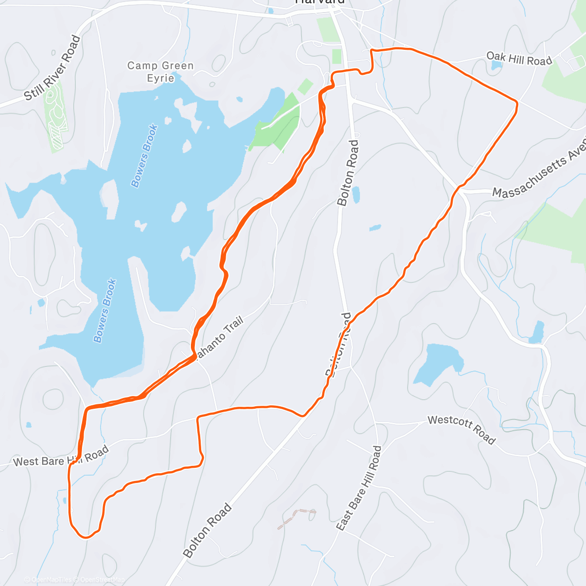 Map of the activity, Sunday Runday #4