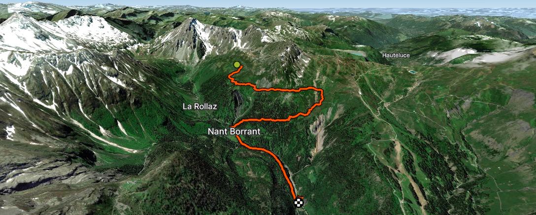 Map of the activity, Refuge les Prés to Notre-Dame de la Gorge