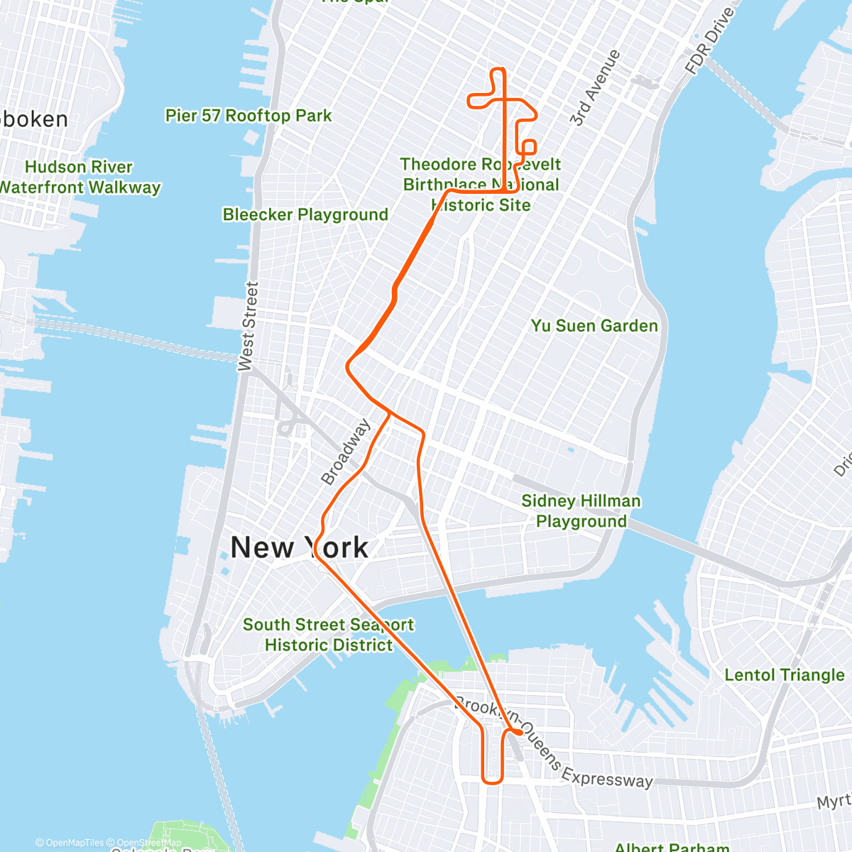 Map of the activity, Zwift - Spinfinity in New York