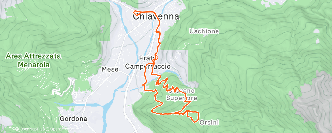 Map of the activity, Lunch Mountain Bike Ride