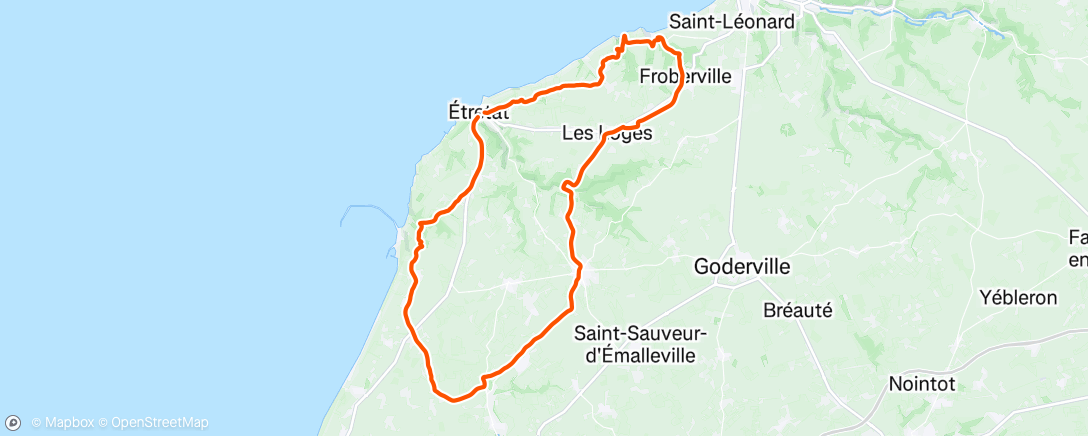 Map of the activity, Afternoon Ride