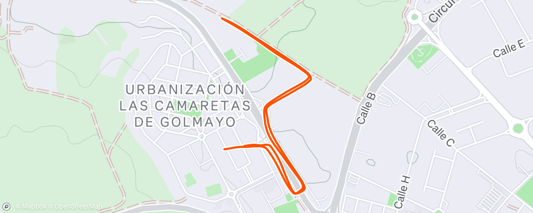 Map of the activity, Evening Run