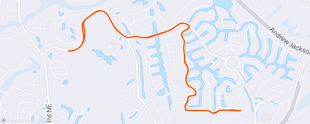 Map of the activity, Morning Run