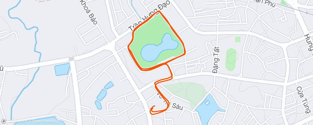 Map of the activity, Afternoon Run