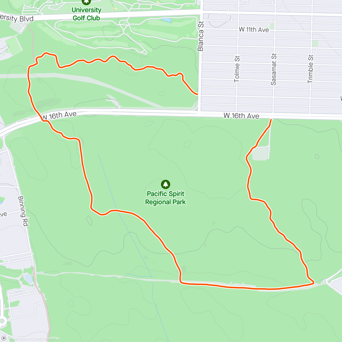 Map of the activity, Another standard 5k run w/ 🐛